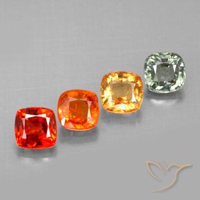 Zaffiro naturale multicolore da 2,34 ct, taglio a cuscino, VVS-VS