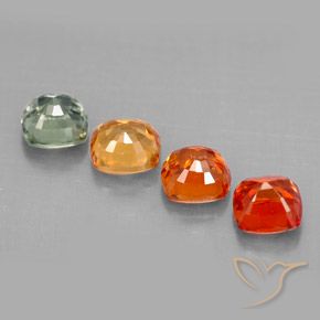 Zaffiro naturale multicolore da 2,34 ct, taglio a cuscino, VVS-VS