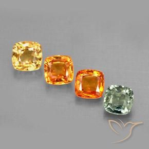 Zaffiro naturale multicolore da 2,19 ct, taglio a cuscino, VVS-VS