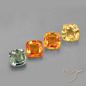 Zaffiro naturale multicolore da 2,19 ct, taglio a cuscino, VVS-VS