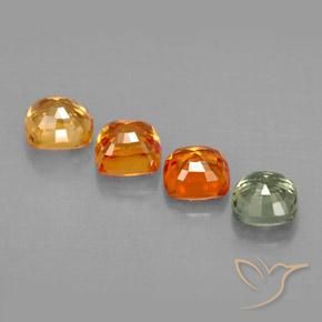 Zaffiro naturale multicolore da 2,19 ct, taglio a cuscino, VVS-VS