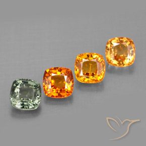 Zaffiro naturale multicolore da 2,36 ct, taglio a cuscino, VVS-VS