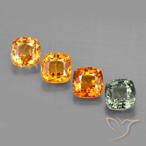 Zaffiro naturale multicolore da 2,36 ct, taglio a cuscino, VVS-VS