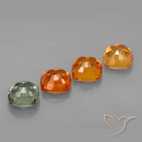 Zaffiro naturale multicolore da 2,36 ct, taglio a cuscino, VVS-VS