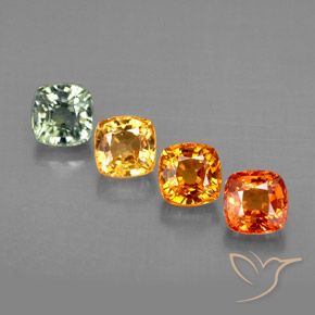 Zaffiro naturale multicolore da 2,15 ct, taglio a cuscino, VVS-VS