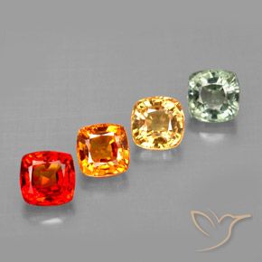 Zaffiro naturale multicolore da 2,49 ct, taglio a cuscino, VVS-VS