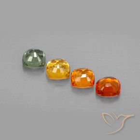 Zaffiro naturale multicolore da 2,49 ct, taglio a cuscino, VVS-VS