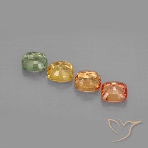 Zaffiro naturale multicolore da 2,21 ct, taglio a cuscino, VVS-VS