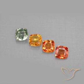 Zaffiro naturale multicolore da 1,49 ct, taglio a cuscino, VVS-VS
