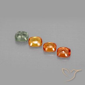Zaffiro naturale multicolore da 1,49 ct, taglio a cuscino, VVS-VS