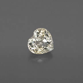 Zaffiro naturale giallo da 1,40 ct, a forma di cuore, VVS-VS