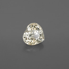 Zaffiro naturale giallo da 1,40 ct, a forma di cuore, VVS-VS
