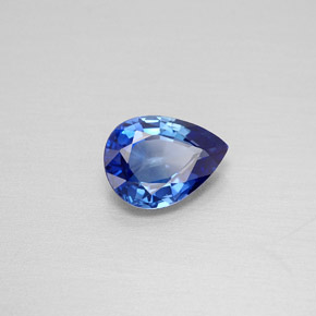 Zaffiro naturale blu da 1,19 ct, taglio a pera, VVS