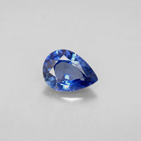 Zaffiro naturale blu da 1,20 ct, taglio a pera, VVS-VS