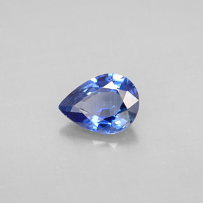 Zaffiro naturale blu da 1,20 ct, taglio a pera, VVS-VS