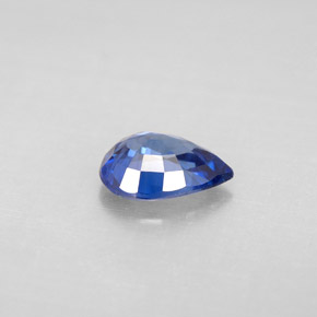 Zaffiro naturale blu da 1,20 ct, taglio a pera, VVS-VS