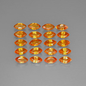 Zaffiro naturale arancione da  ct, marchesa, VVS-VS