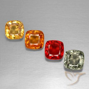 Zaffiro naturale multicolore da 2,17 ct, taglio a cuscino, VVS-VS