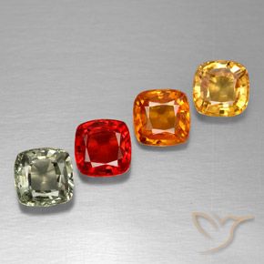 Zaffiro naturale multicolore da 2,17 ct, taglio a cuscino, VVS-VS