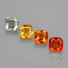 Zaffiro naturale multicolore da 1,84 ct, taglio a cuscino, VVS-VS