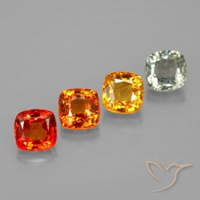 Zaffiro naturale multicolore da 1,84 ct, taglio a cuscino, VVS-VS