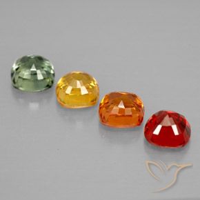 Zaffiro naturale multicolore da 2,51 ct, taglio a cuscino, VVS-VS
