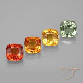 Zaffiro naturale multicolore da 1,89 ct, taglio a cuscino, VVS-VS