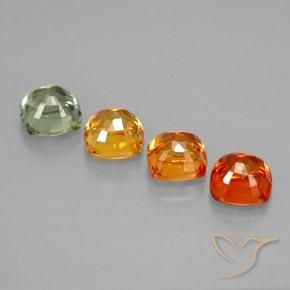 Zaffiro naturale multicolore da 1,89 ct, taglio a cuscino, VVS-VS