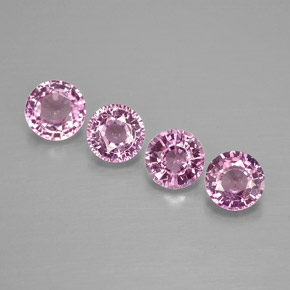 Zaffiro naturale rosa da  ct, taglio rotondo, VVS
