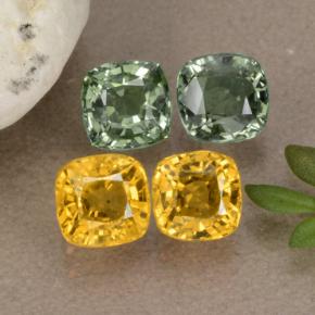 Zaffiro naturale multicolore da 2,75 ct, taglio a cuscino, VVS