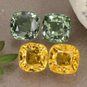 Zaffiro naturale multicolore da 2,75 ct, taglio a cuscino, VVS