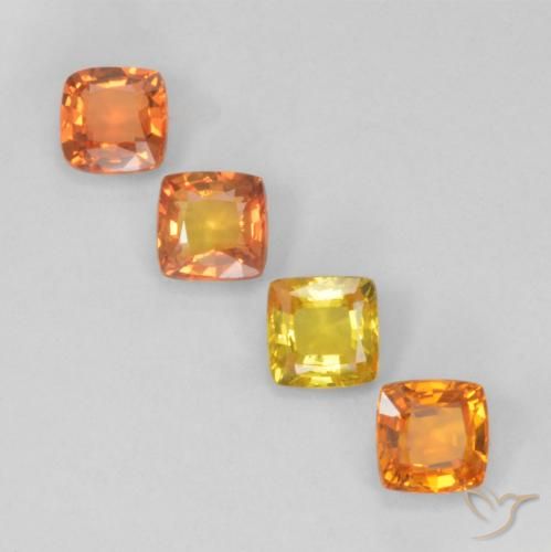 Zaffiro naturale multicolore da 1,80 ct, taglio a cuscino, VVS