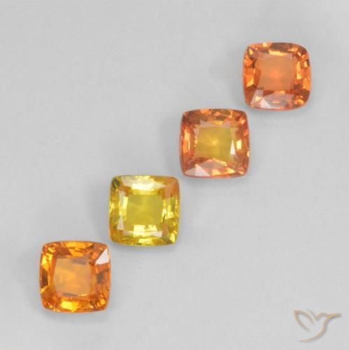 Zaffiro naturale multicolore da 1,80 ct, taglio a cuscino, VVS
