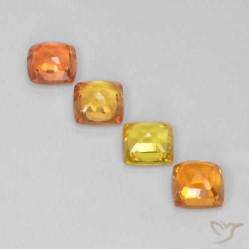 Zaffiro naturale multicolore da 1,80 ct, taglio a cuscino, VVS