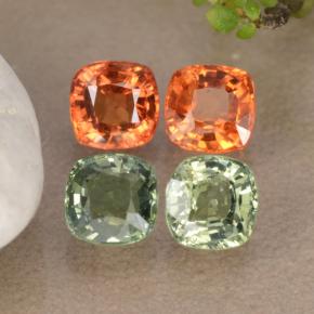 Zaffiro naturale multicolore da 2,53 ct, taglio a cuscino, VVS-VS