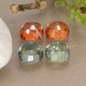 Zaffiro naturale multicolore da 2,53 ct, taglio a cuscino, VVS-VS