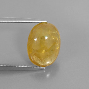 Zaffiro naturale giallo da 4,29 ct, trasparente, trasparente/traslucido