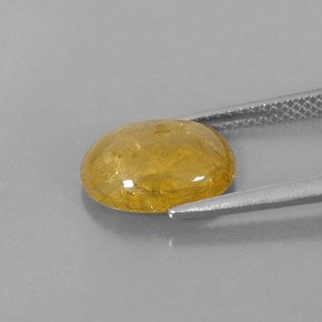 Zaffiro naturale giallo da 4,29 ct, trasparente, trasparente/traslucido