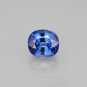 Zaffiro naturale blu da 2,14 ct, taglio a cuscino, VVS-VS