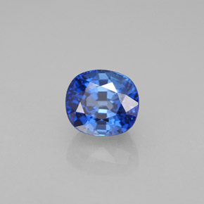 Zaffiro naturale blu da 2,14 ct, taglio a cuscino, VVS-VS