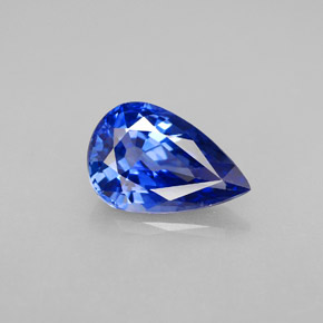 Zaffiro naturale blu da 2,29 ct, taglio a pera, VVS