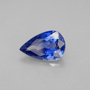 Zaffiro naturale blu da 2,29 ct, taglio a pera, VVS