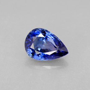 Zaffiro naturale blu da 1,99 ct, taglio a pera, VVS-VS