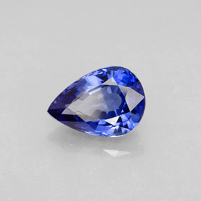 Zaffiro naturale blu da 1,99 ct, taglio a pera, VVS-VS