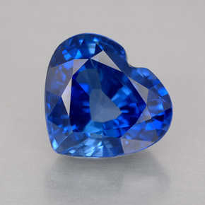 Zaffiro naturale blu da 3,03 ct, a forma di cuore, VVS-VS