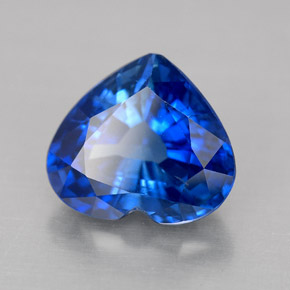 Zaffiro naturale blu da 3,03 ct, a forma di cuore, VVS-VS