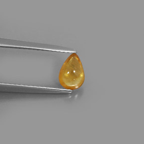 Zaffiro naturale giallo da 0,82 ct, trasparente, trasparente/traslucido