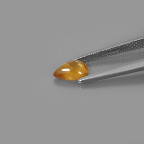 Zaffiro naturale giallo da 0,82 ct, trasparente, trasparente/traslucido