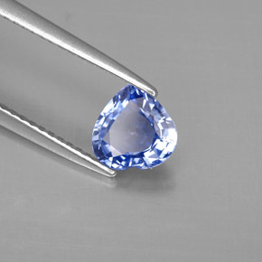 Zaffiro naturale blu da 1,17 ct, a forma di cuore, VVS