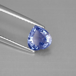 Zaffiro naturale blu da 1,18 ct, a forma di cuore, VVS-VS